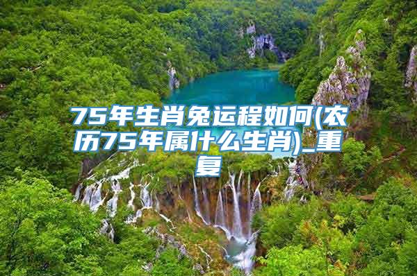 75年生肖兔运程如何(农历75年属什么生肖)_重复