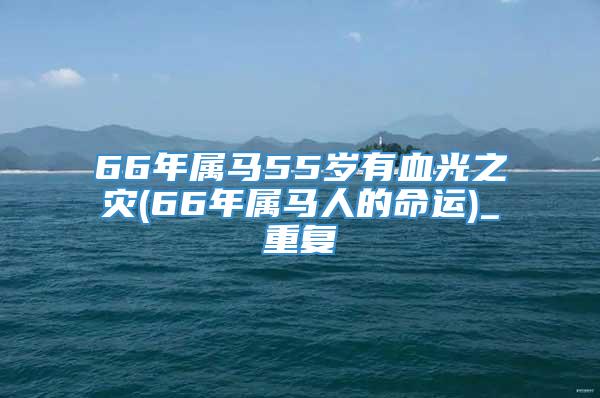 66年属马55岁有血光之灾(66年属马人的命运)_重复