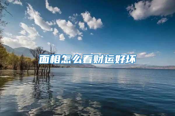 面相怎么看财运好坏