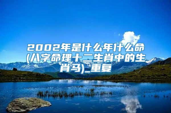 2002年是什么年什么命(八字命理十二生肖中的生肖马)_重复