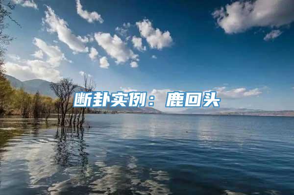 断卦实例:鹿回头