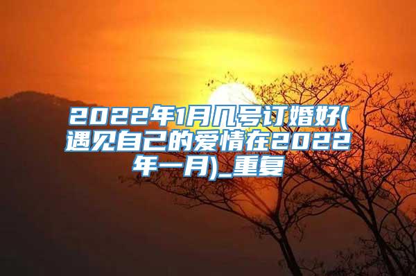 2022年1月几号订婚好(遇见自己的爱情在2022年一月)_重复
