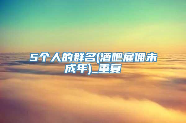 5个人的群名(酒吧雇佣未成年)_重复