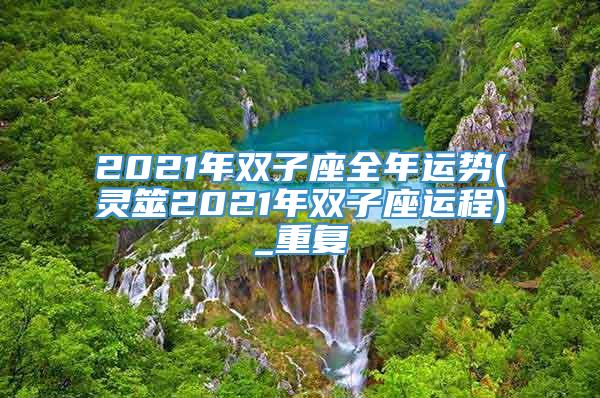 2021年双子座全年运势(灵筮2021年双子座运程)_重复