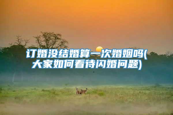 订婚没结婚算一次婚姻吗(大家如何看待闪婚问题)