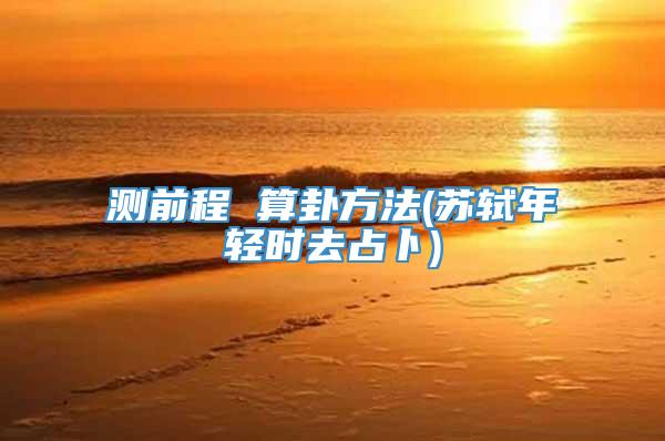 测前程 算卦方法(苏轼年轻时去占卜)