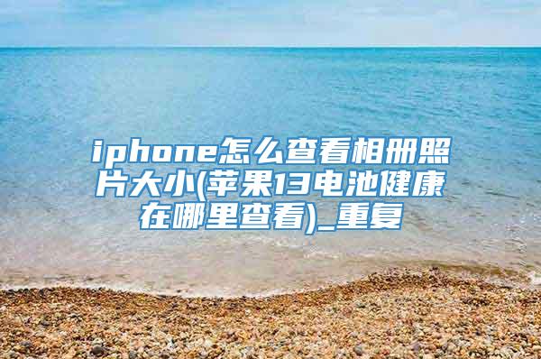 iphone怎么查看相册照片大小(苹果13电池健康在哪里查看)_重复