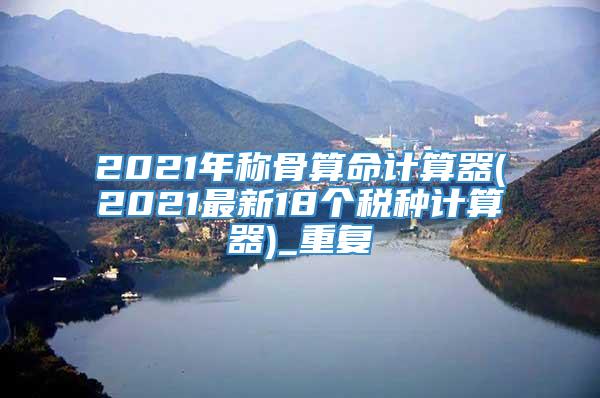 2021年称骨算命计算器(2021最新18个税种计算器)_重复