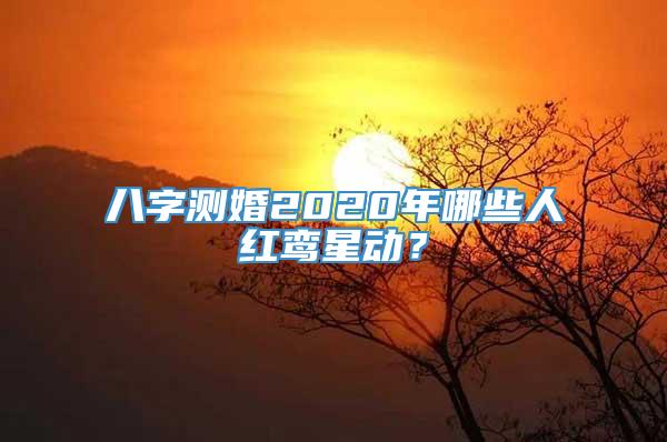 八字测婚2020年哪些人红鸾星动？