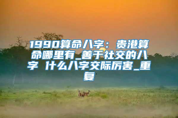 1990算命八字:贵港算命哪里有_善于社交的八字 什么八字交际厉害_重复