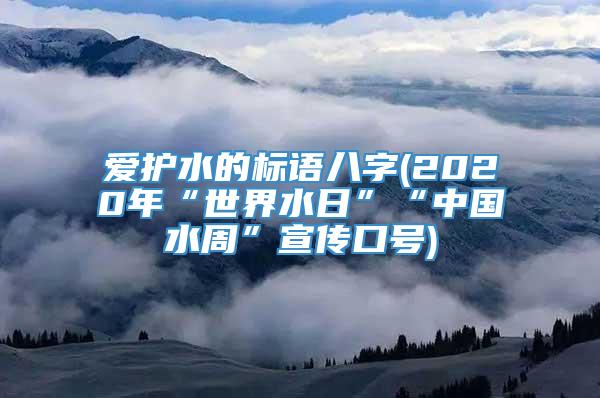 爱护水的标语八字(2020年“世界水日”“中国水周”宣传口号)