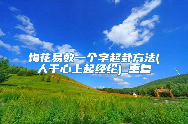 梅花易数一个字起卦方法(人于心上起经纶)_重复