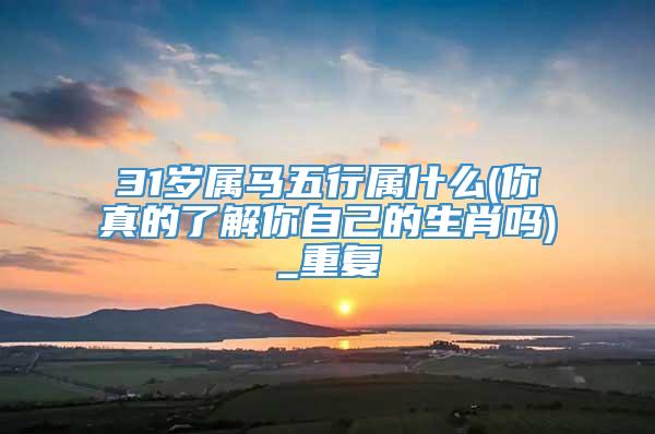 31岁属马五行属什么(你真的了解你自己的生肖吗)_重复