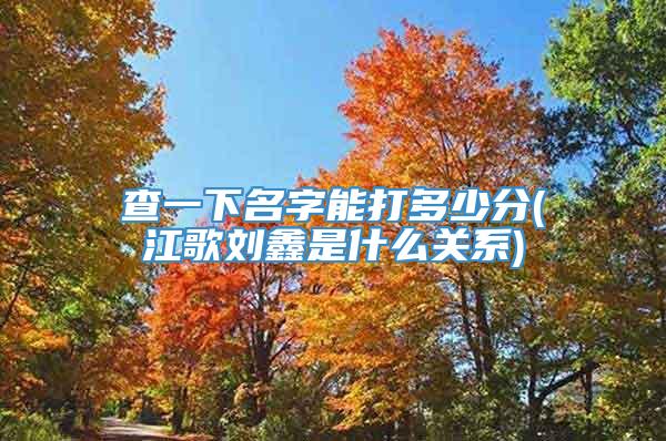 查一下名字能打多少分(江歌刘鑫是什么关系)