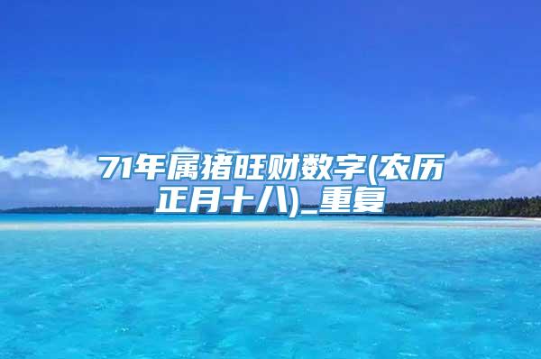 71年属猪旺财数字(农历正月十八)_重复