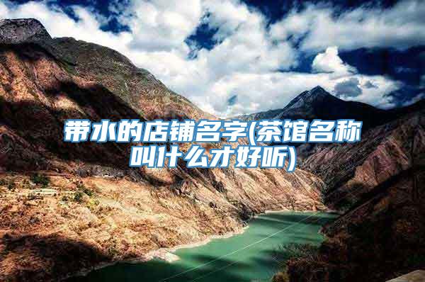 带水的店铺名字(茶馆名称叫什么才好听)