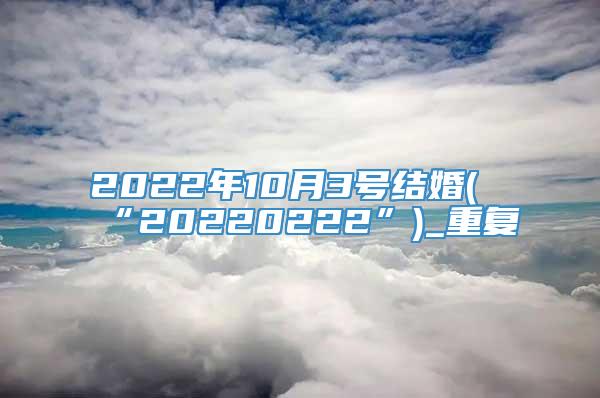 2022年10月3号结婚(“20220222”)_重复