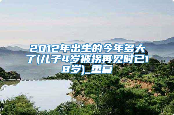 2012年出生的今年多大了(儿子4岁被拐再见时已18岁)_重复