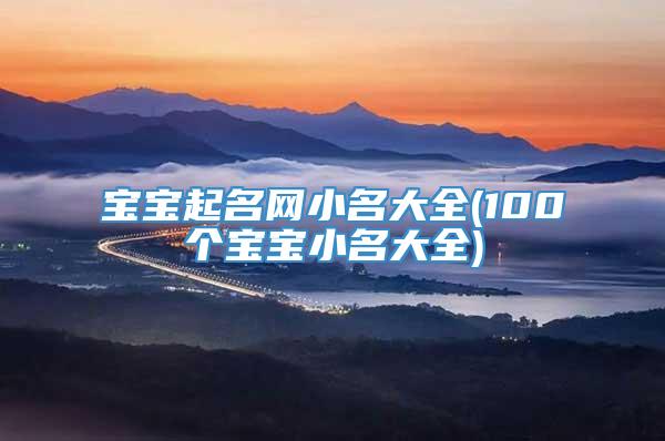 宝宝起名网小名大全(100个宝宝小名大全)