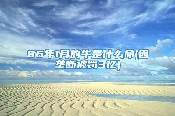 86年1月的牛是什么命(因垄断被罚3亿)