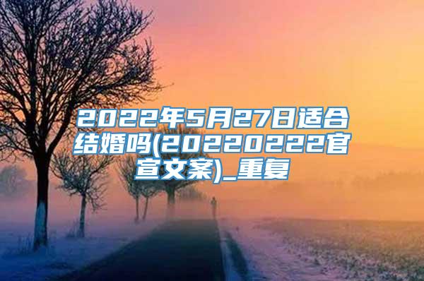 2022年5月27日适合结婚吗(20220222官宣文案)_重复