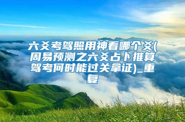 六爻考驾照用神看哪个爻(周易预测之六爻占卜推算驾考何时能过关拿证)_重复