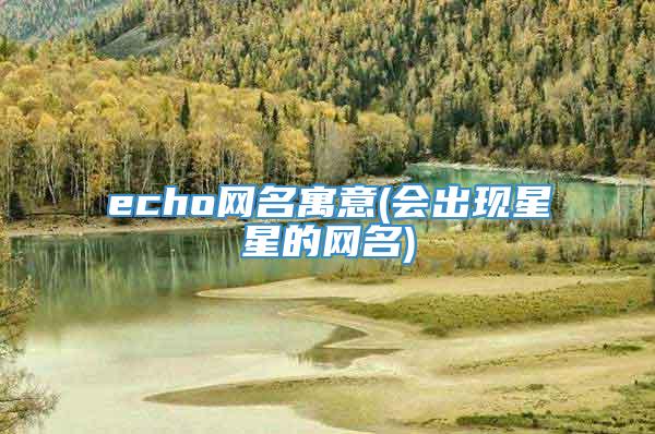 echo网名寓意(会出现星星的网名)