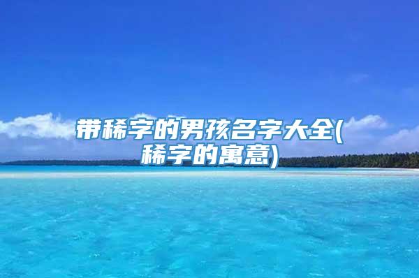 带稀字的男孩名字大全(稀字的寓意)