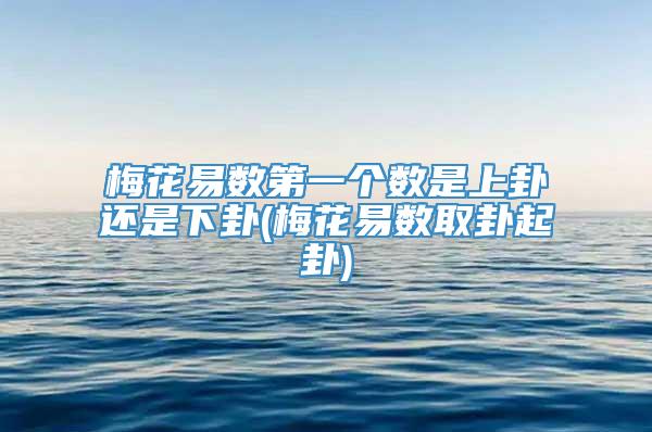 梅花易数第一个数是上卦还是下卦(梅花易数取卦起卦)