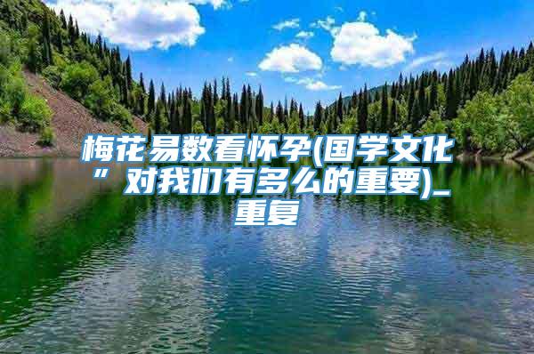 梅花易数看怀孕(国学文化”对我们有多么的重要)_重复