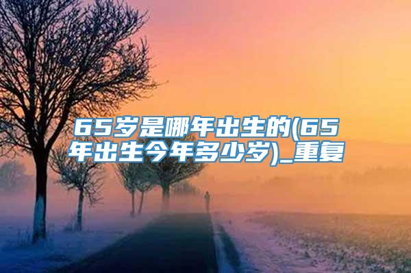 65岁是哪年出生的(65年出生今年多少岁)_重复