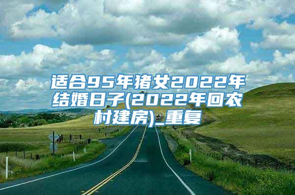 适合95年猪女2022年结婚日子(2022年回农村建房)_重复