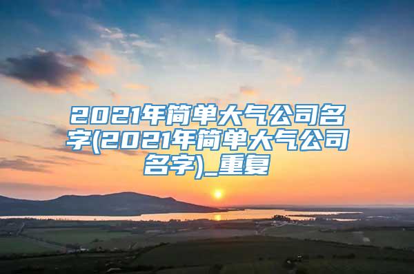 2021年简单大气公司名字(2021年简单大气公司名字)_重复