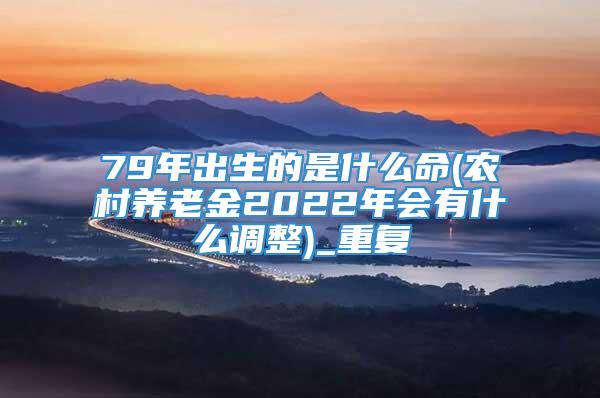 79年出生的是什么命(农村养老金2022年会有什么调整)_重复