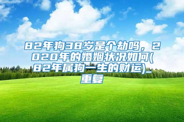 82年狗38岁是个劫吗，2020年的婚姻状况如何(82年属狗一生的财运)_重复
