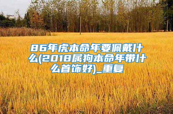 86年虎本命年要佩戴什么(2018属狗本命年带什么首饰好)_重复