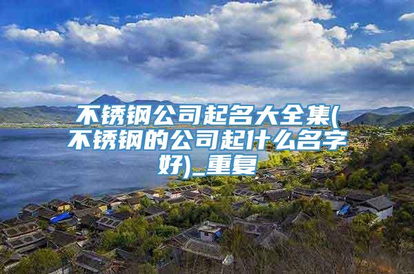 不锈钢公司起名大全集(不锈钢的公司起什么名字好)_重复