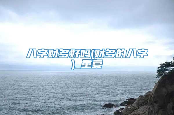 八字财多好吗(财多的八字)_重复