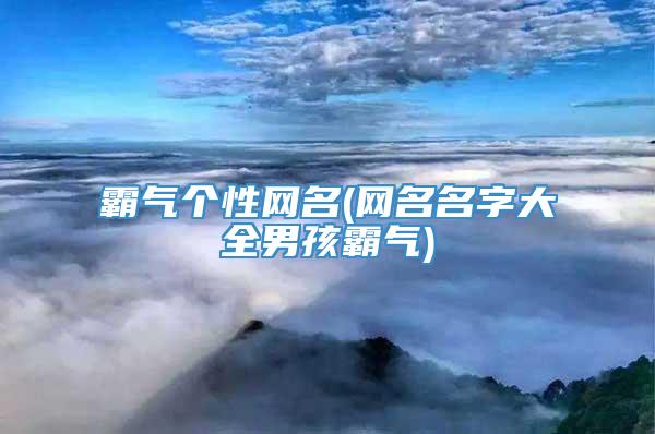 霸气个性网名(网名名字大全男孩霸气)