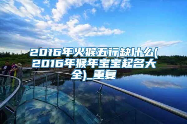 2016年火猴五行缺什么(2016年猴年宝宝起名大全)_重复