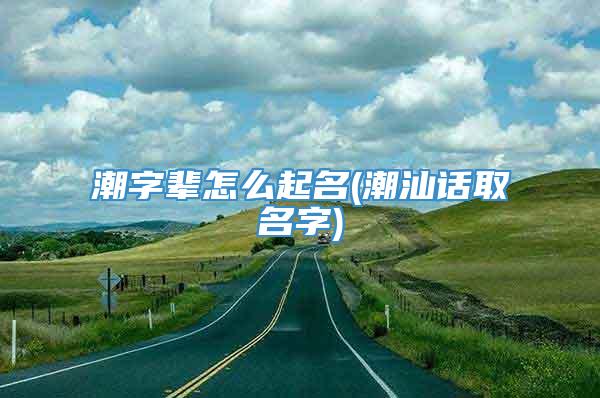 潮字辈怎么起名(潮汕话取名字)