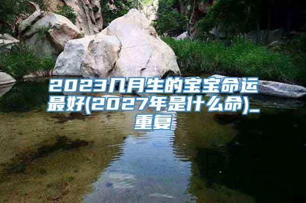 2023几月生的宝宝命运最好(2027年是什么命)_重复