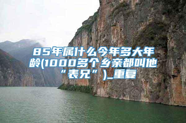 85年属什么今年多大年龄(1000多个乡亲都叫他“表兄”)_重复