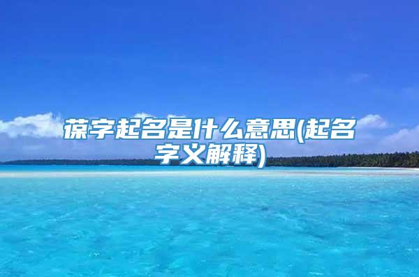 葆字起名是什么意思(起名字义解释)