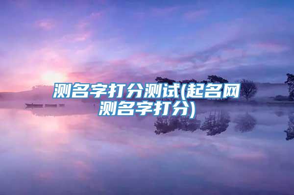 测名字打分测试(起名网测名字打分)