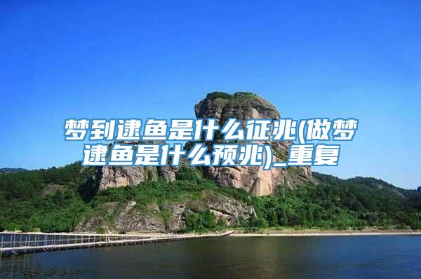 梦到逮鱼是什么征兆(做梦逮鱼是什么预兆)_重复