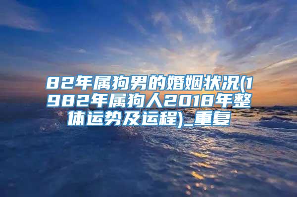 82年属狗男的婚姻状况(1982年属狗人2018年整体运势及运程)_重复