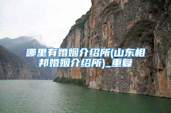 哪里有婚姻介绍所(山东相邦婚姻介绍所)_重复