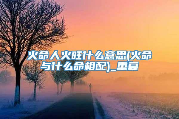 火命人火旺什么意思(火命与什么命相配)_重复