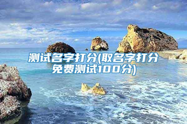 测试名字打分(取名字打分免费测试100分)